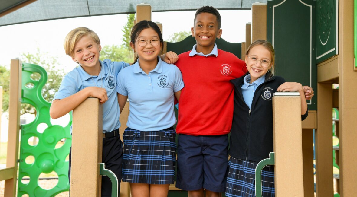 Students at St. Cecelia Interparochial Catholic School